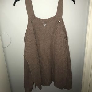 Off the shoulder tope colored sweater